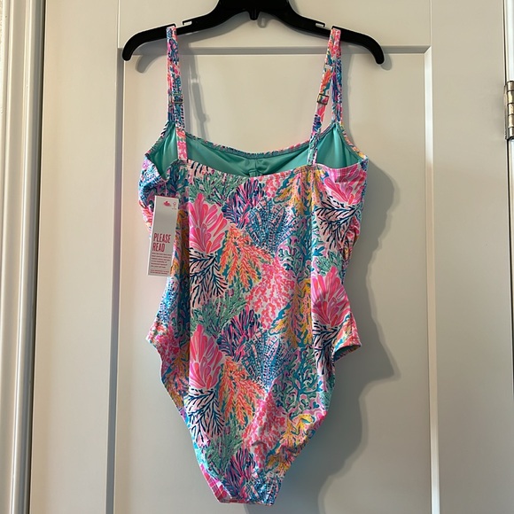 NWT Lilly Pulitzer Napili One-Piece Swimsuit in Splashdance Size 14, Women’s - Picture 4 of 12
